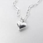 Personalised silver heart piece