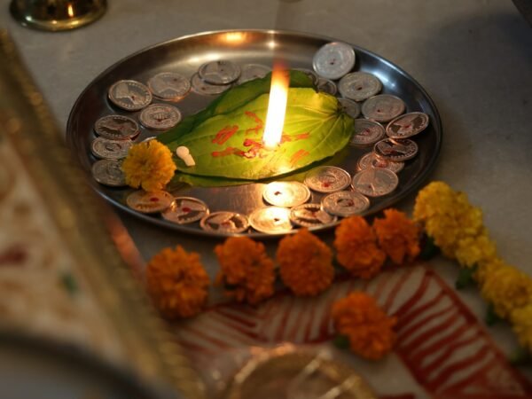 Ritual thali with sacred offerings
