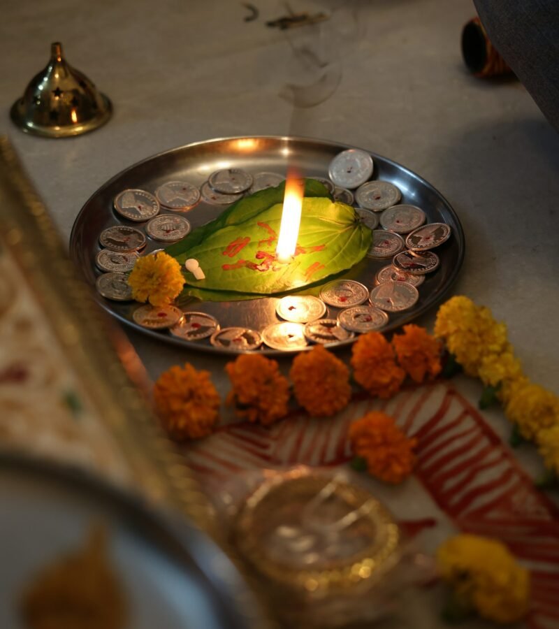 Ritual thali with sacred offerings